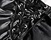 Panegy Men's Sexy Leather Underwear Boxer Briefs Black Fashion Board Shorts with Drawstring Large