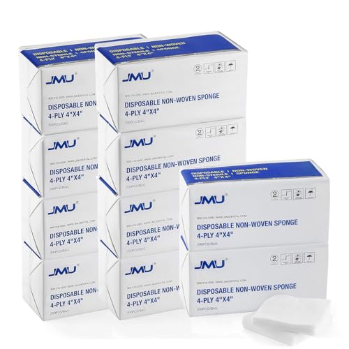 Image of JMU 2000 Gauze Pads 4x4, Non Woven Sponges 4-Ply Non-Sterile Guaze | All Purpose Gauze Sponges
