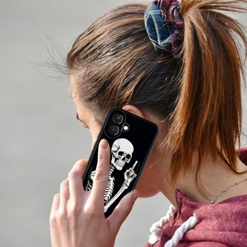 Vobber for iPhone 16 Case,Wallet Case Hidden Card Slot Holder Shockproof TPU and PC Dual Layer Protective Case Cover for iPhone 16 6.1 Inch 2024,Funny Skeleton Skull - image 7
