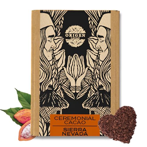 Origen Ceremonial Cacao – 100% Natural Ceremonial Grade Cacao – Unsweetened & Anti Oxidant Pure SuperFood – Indigenous Criollo from the Arhuaco Tribe – Vegan, Gluten-free