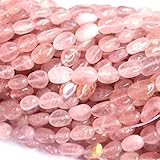 Tacool Natural Rose Quartz Gemstone Beads 6-8mm Nuggets Free Size Chips Semi Precious Beads for DIY Jewerly Making Beads