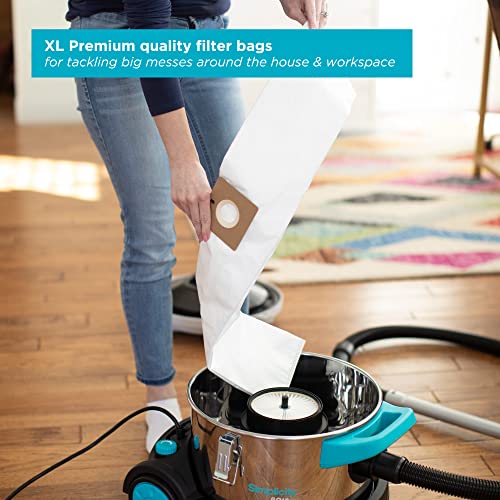 Simplicity Brio Dry Canister Vacuum And Vacuum Bag Set Bundle, Heavy Duty Vacuum Cleaner For Hardwood And Tile, Rugs And More With Extra Vacuum Bag Set #TOP6
