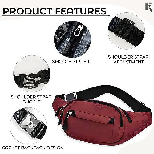 Image of Kraptick Card Holder Wallet - Slim Credit Card Holder, Visiting Card Organizer, Multi Slot Pocket Card Wallet with Secure Closure, Compact Travel Card Case-(Maroon)
