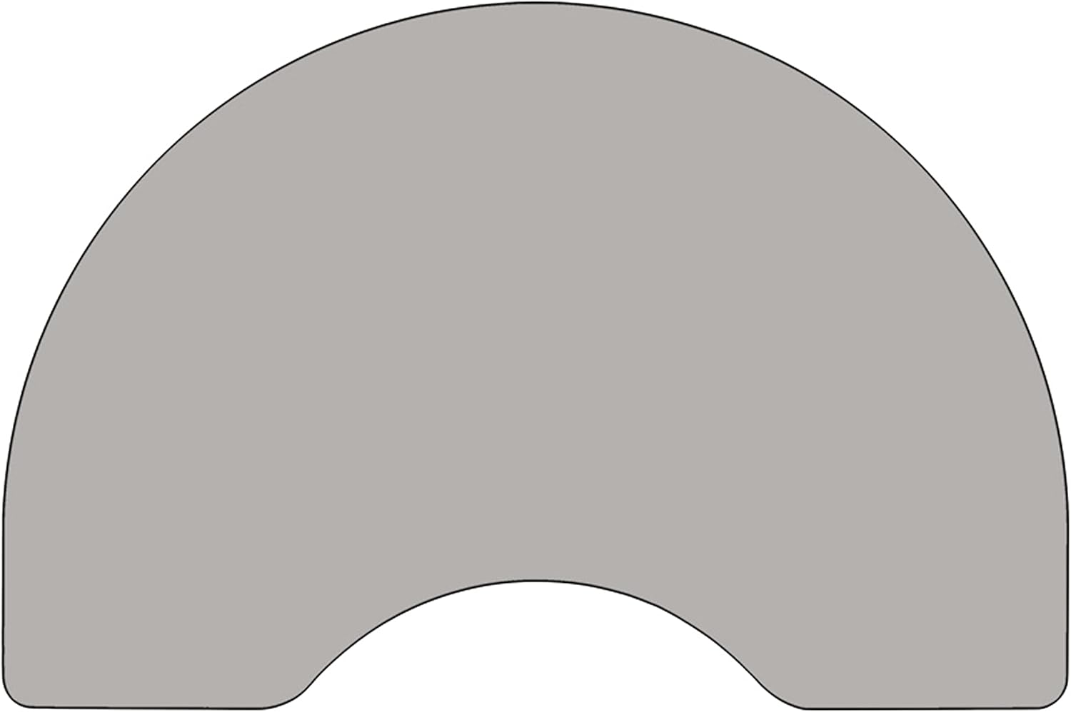 Gray Laminate Adjustable Oval Activity Table with Steel Legs