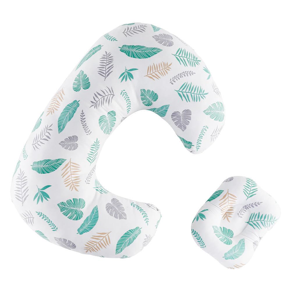 TOMVAES Nursing Pillow, U-Shaped 100% Cotton Feeding Pillow, Breathable Baby Pillow, Newborn Breastfeeding Pillow, Baby & Mom Rest Pillow With Removable Cover, 56 * 36cm