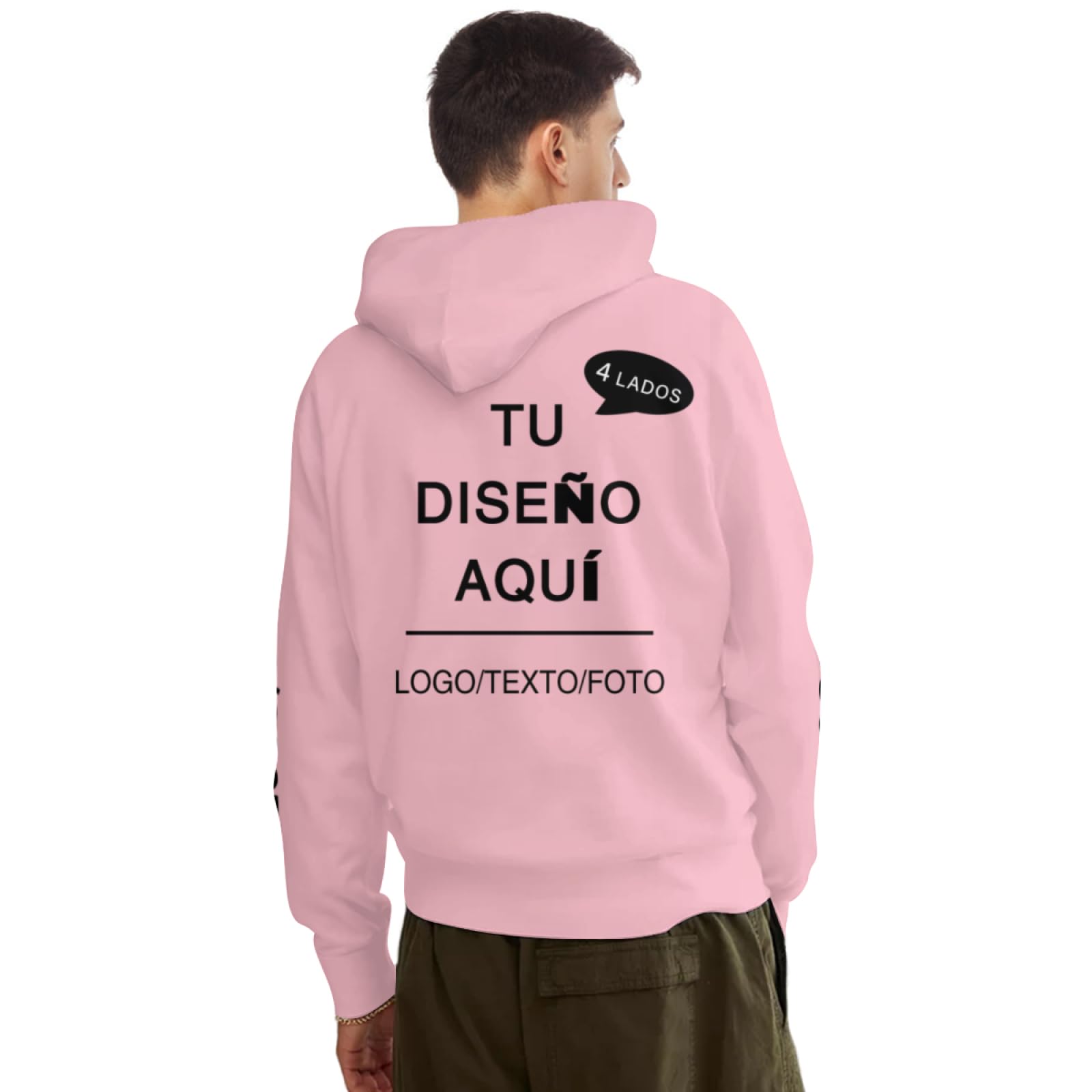 Sudadera Hombre Personalizado Sudaderas Hombres con Capucha Personalizada Unisex Diseña tu logo, foto o texto Pareja Sweatshirt Personalizada Regalo original para cualquier ocasión Navidad, Cumpleaños