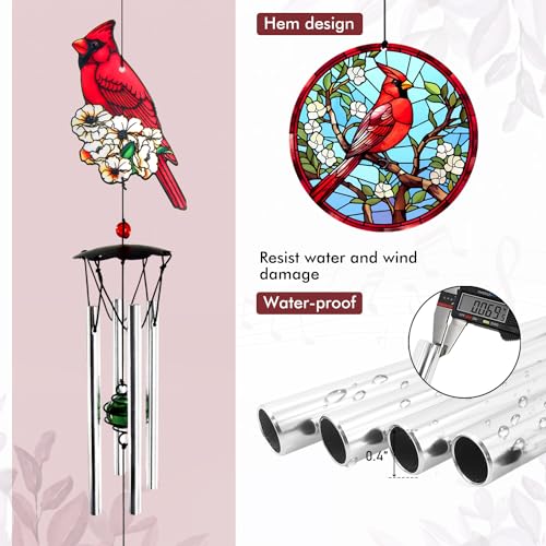 Image of ASTARIN Personalized Wind Chimes for Outside Deep Tone,Customized Windchime Outdoors, Chimes for Outdoors,Sympathy Wind Chimes Memorial for Mom Dad