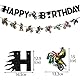 SANYUANHE 37 Stück Kinder Motorrad Happy Birthday Banner Party Dekorations Set,Rennmotorrad-Kuchen-Dekoration,Motorrad-Muster Luftballons,Cupcake Toppers Racing Dirt Bike Dekoration Party Zubehör