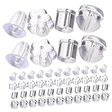 Beavorty 800pièces Dos De Boucles Oreilles Silicone Transparent Pour Clous Remplacement A...