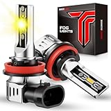 Torchbeam H11/H16/H8 LED Fog Light Bulbs Yellow, 12000 Lumen Upgrade,600% Brightness H11 Yellow LED Fog Lights, 1:1 Replacement For Cars,Trucks,and SUVs,3-minute quick installation,Pack of 2