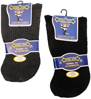 Extra-Wide DIABETIC EXTRA Wide Non Elastic Socks for Swollen Legs and Diabetics Pack of 3 Pairs UK size 6-11 Honeycomb Top Designed for Wide Problematic feet Medical Graded (Dark Assorted) (SE087)