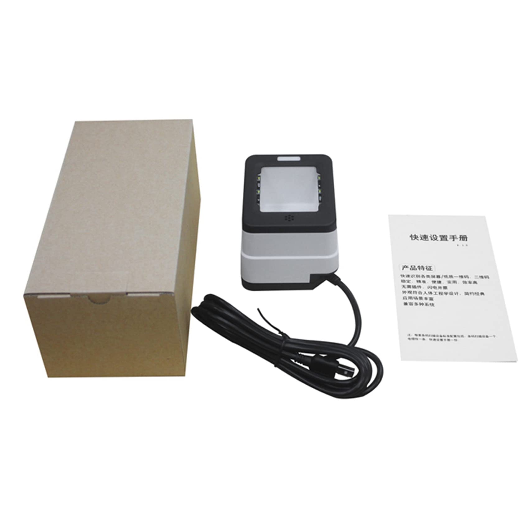 5X XT2001B Lecteur de Code à Barres USB / RS232 BoîTe de Paiement Mobile Portable 1D / 2D Code Multifonction QR Lecteur de Code à Barres Scanner