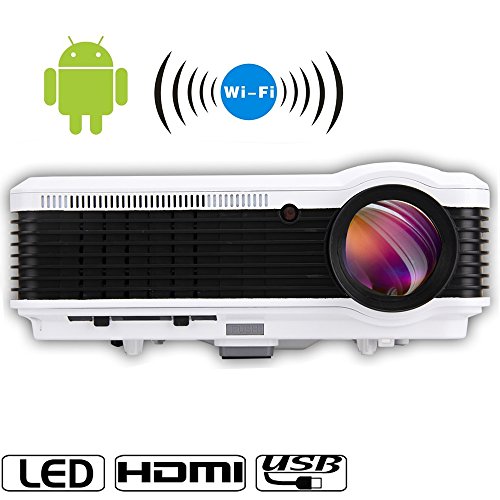 Android 3600 Lumen LCD LED Projector Outdoor Movie System Home Theater Video Projector