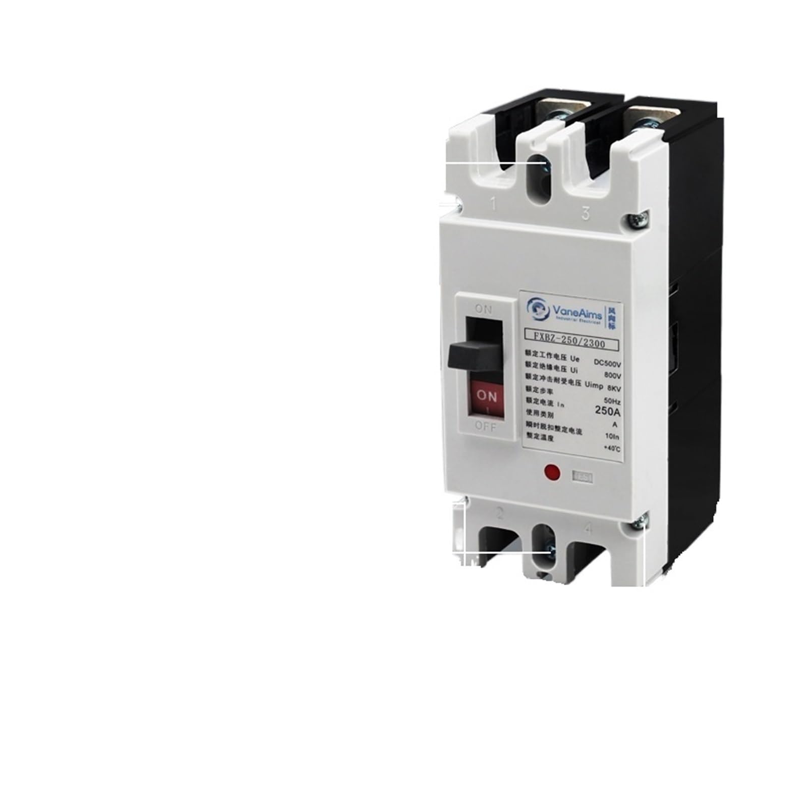 Disjoncteur photovoltaïque DC boîtier moulé anti-surtension pour pile de charge 2P 100A