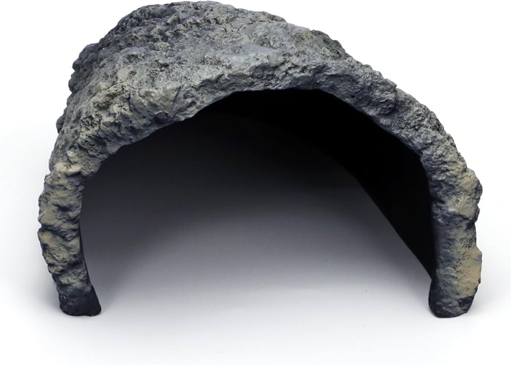 Rock Cave Habitat Hidden for Reptile and Amphibians.Terrarium & Aquarium Decor, Reptile hideout Hide Cave, Perfect for Bearded Dragons,Lizards,Snakes,Turtles,Geckos,Tortoises,Small Animals -Large Size