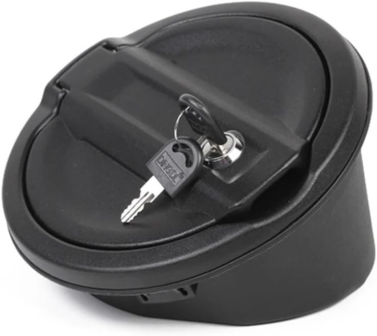 Car Fuel Tank Cover Key Lock Compatible For Jeep JL JLU Wrangler JT Gladiator 2018 2019 2020 2021 2022 2023 2024 2025 Exterior Accessories(Tank-Ring-Key)