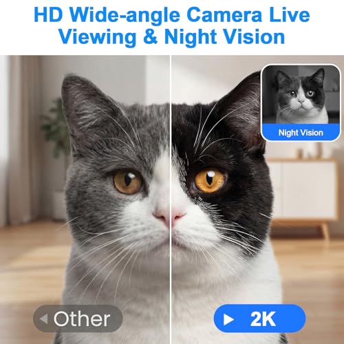 Pet Companion Robot with 720P HD Camera,Interactive Toy for Dogs and Cats,360°Movement, Night Vision, Two-Way Audio,App Control(Only 2.4G WiFi)