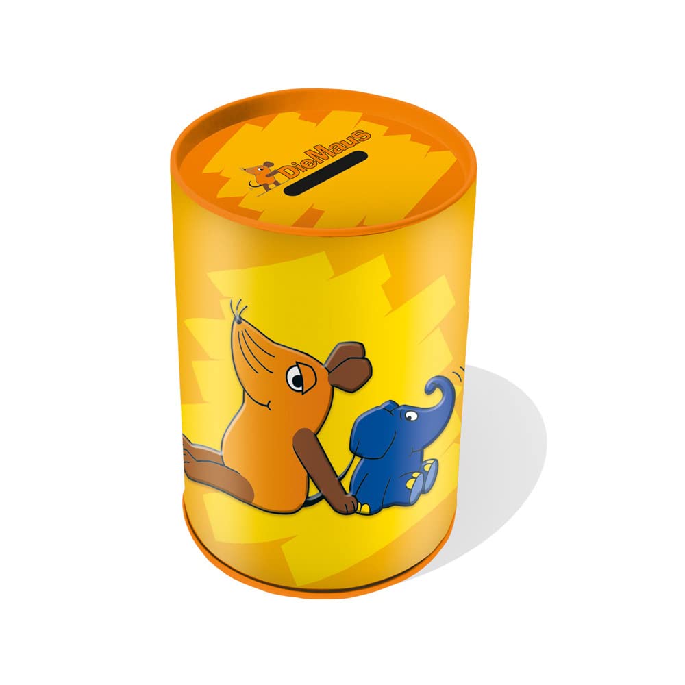 TRÖTSCH Die Maus Spardose für Kinder | Sparbüchse mit Maus- & Elefant-Motiv aus der Sendung mit der Maus: Sparbüchse Spardose Geldbüchse