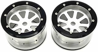 2.2 inch RC Beadlock Wheels Rims Aluminum Metal 2pcs for 1/10 RC Crawler Car TRX4 SCX10 Yeti