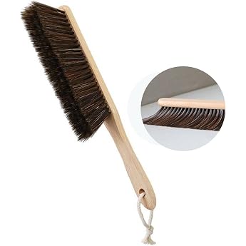 Wooden Handle Brush Hand Brush Household Cleaning Brush Soft Bristles Dusting Brush for Bed Sofa Furniture Clothes Car