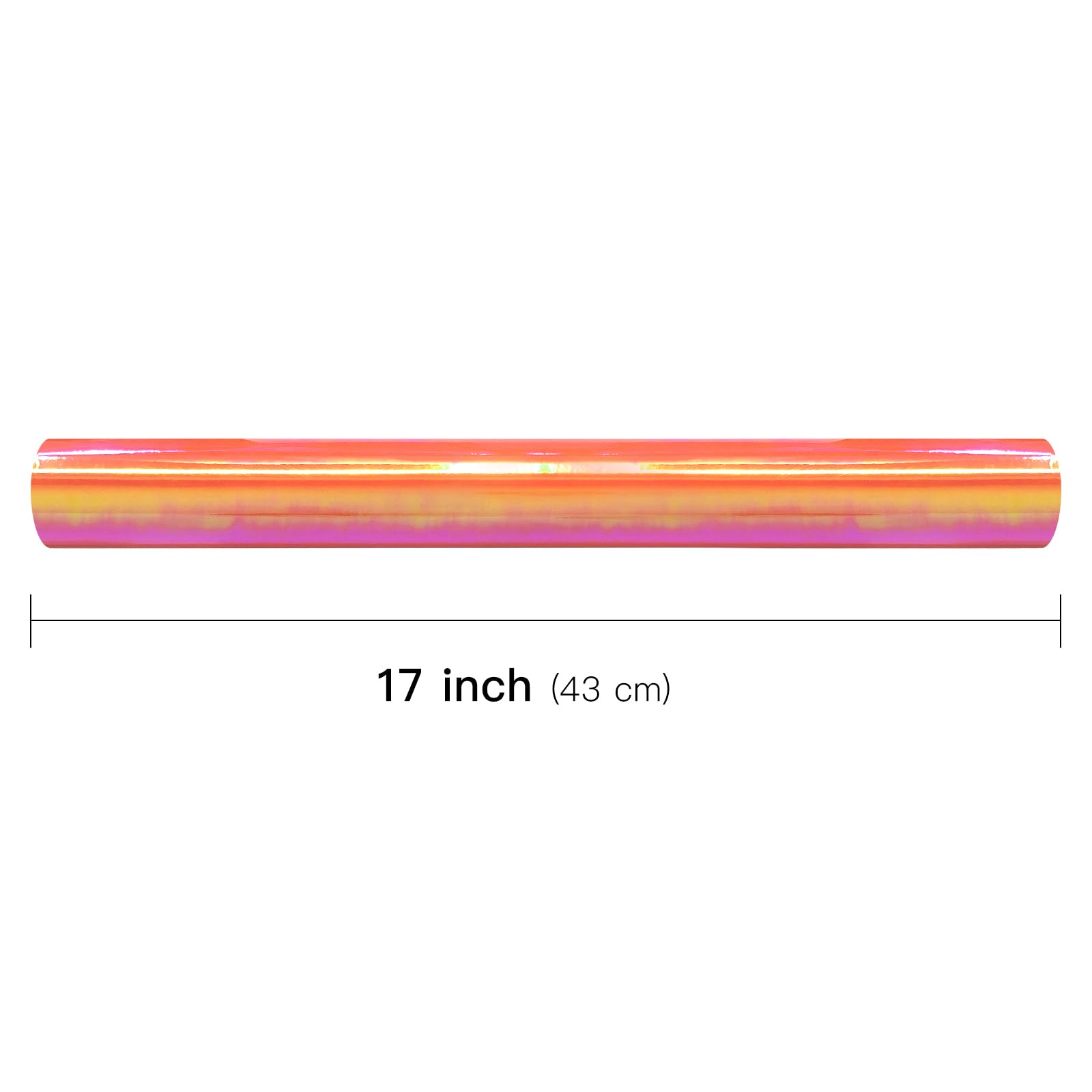 LeZakaa Pomarańczowa rolka papieru do pakowania - holograficzny opalizujący papier do pakowania na urodziny, Boże Narodzenie, święta - 43 cm x 32,8 stopy (47,23 m2)