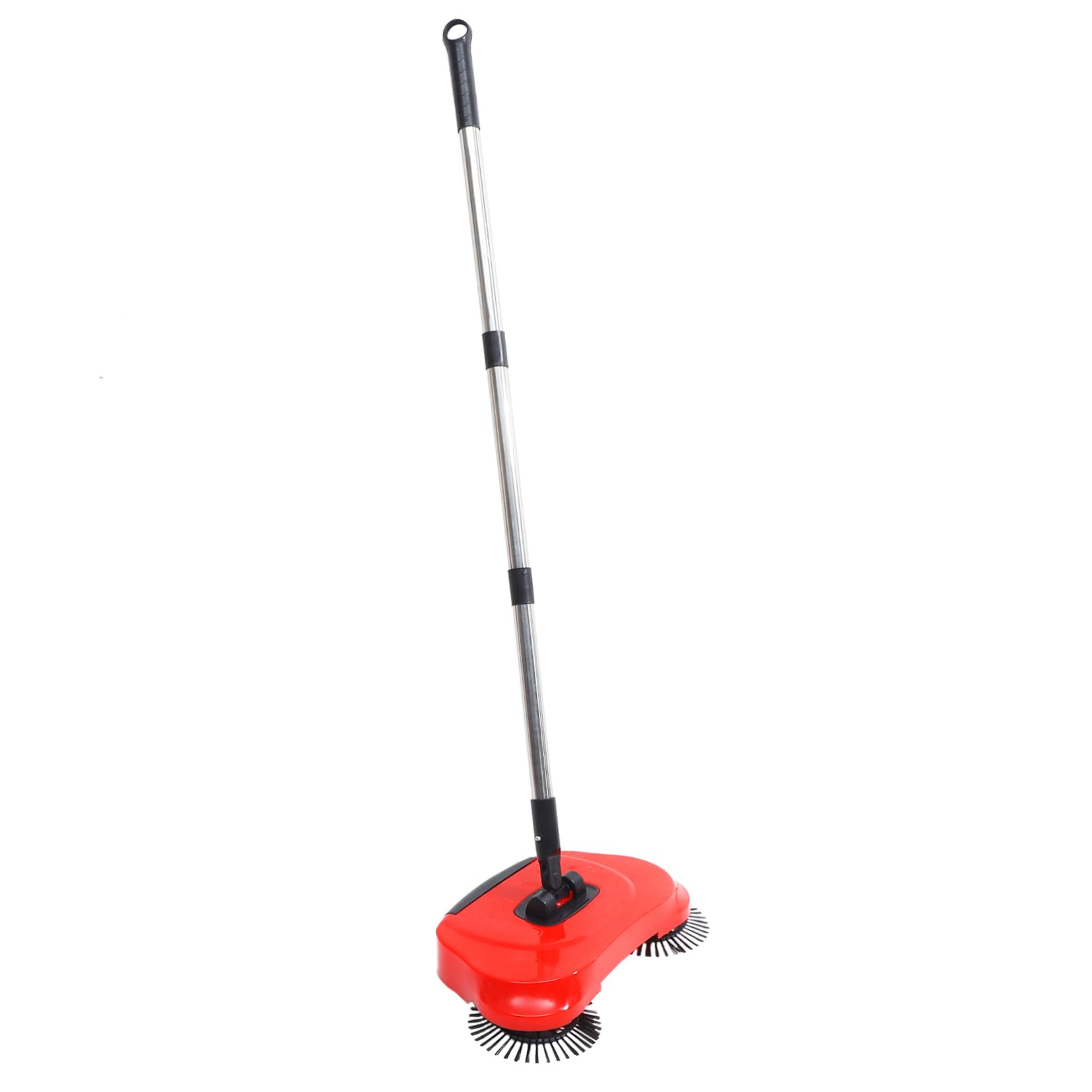 Handgeführte 3-in-1 Bodenkehrmaschine mit Besen und Kehrschaufel aus Abs und Edelstahl für Marmor und Holzböden 360° Drehung und Verstellbarer Griff für Einfache Reinigung