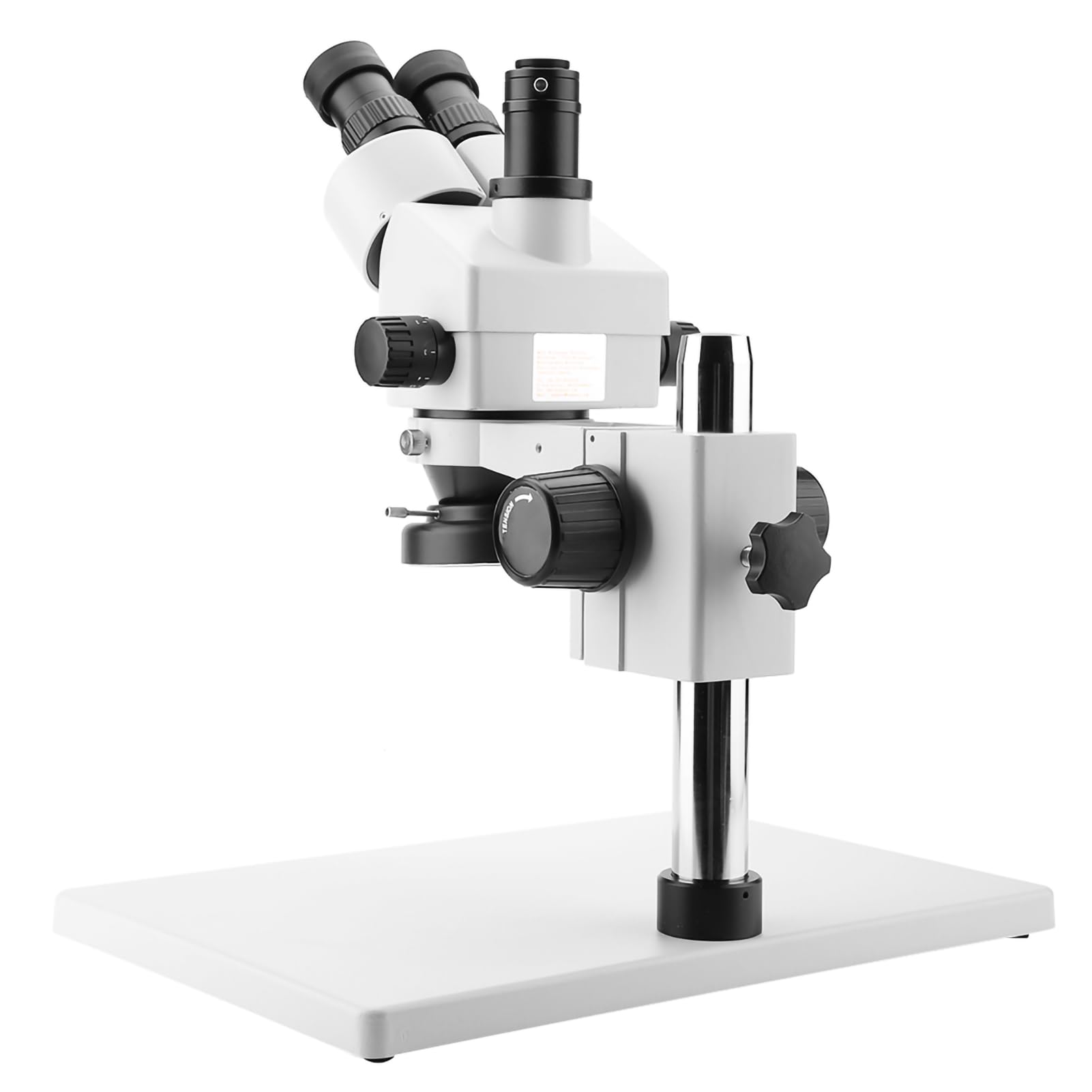 Domary Microscopio Stereo Trinoculare con Zoom, Ingrandimento 3,5X-90X con