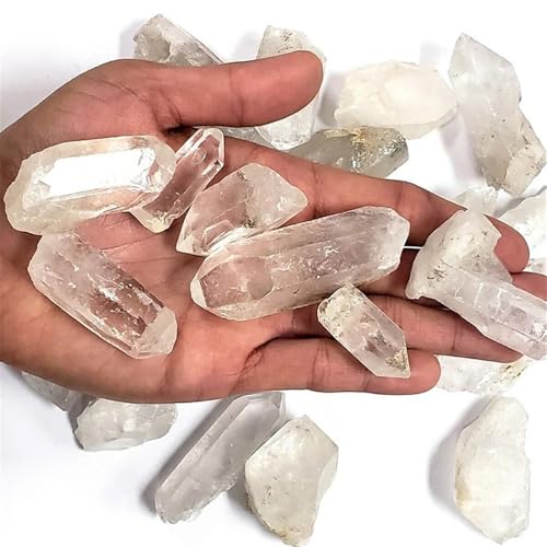 Cuarzo blanco natural de 3-5 cm en columnas de puntas de cristal para decoración de hogar 5