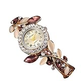 COOKI Women Watches Analog Quartz Alloy Fringe Bracelet Watch Creative Dial Wristwatch Fashion Watch