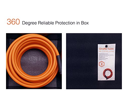 Giraffe Tools Hybrid Air Hose, 3/8 Inch X 25 Ft, 1/4 In. Mnpt Fittings, 300 Psi Heavy Duty, Lightweight Air Compressor Hose #TOP5