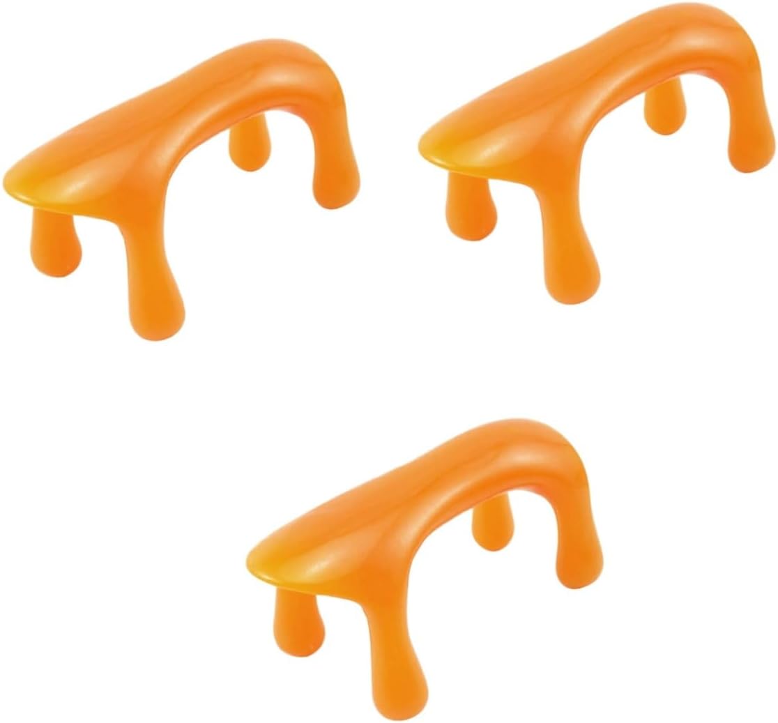 3pcs Natural Resin Beeswax Scraping Board Handheld Neck and Spine Massage Tool for Cervical Health Gua for and Relaxation for Home Use