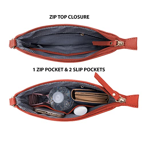 Image of Solene Crossbody Bag Functional Multi Pocket Messenger Purse Top Zip Closure Shoulder Handbag With Adjustable Strap