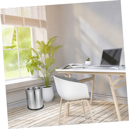 Caneca de basura de acero inoxidable para baño y hogar miniatura 4