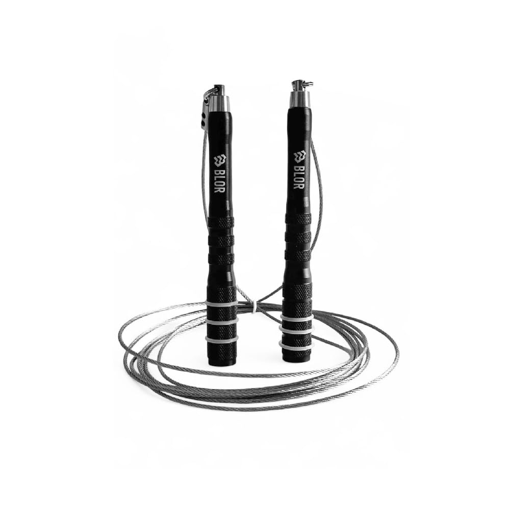 Blor Jump Rope Pro In Alluminio Acciaio E Nylon Maniglie Ergonomiche Antiscivolo Ideali Per Perdita Peso Boxe CrossTraining Con Borsa Portatile