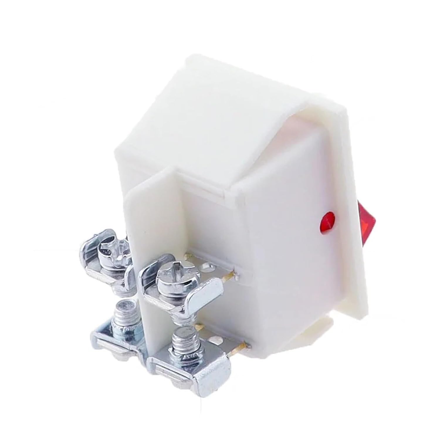 1pc 22x28mm White Body Switch 16A/250V 4 Screw Pins DPST T85 Toggle Rocker Switch with LED 220V