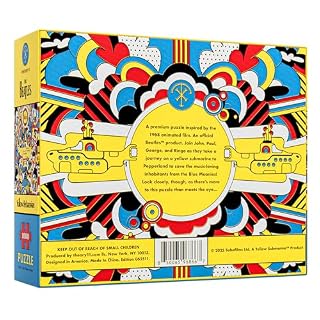 theory11 Beatles Yellow Submarine 1000 Piece Jigsaw Puzzle - Les Beatles, Paul McCartney, John Lennon, RIngo Starr, George Harrison theory11 Beatles Yellow Submarine 1000 Piece Jigsaw Puzzle – Image 2