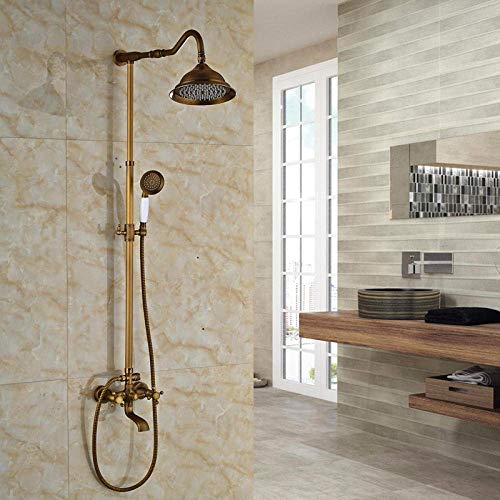 Robinet de douche rétro laiton antique pour remplacer un mitigeur moderne et éliminer les traces de calcaire