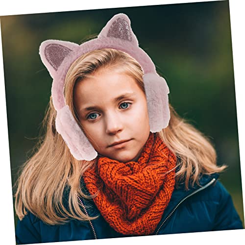 Lovely Cat Ear Plush Earmuffs for Warm Winter Ear Protection Cute Outdoor Ear Warmers for Cold Weather present for Years4