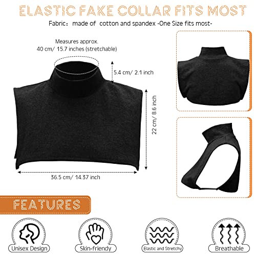 Tarpop 8 Pcs Dickey Collar Fake Turtleneck Detachable Faux Half Top Mock Blouse Collar for Women Men Adults Sweater, 8 Colors2