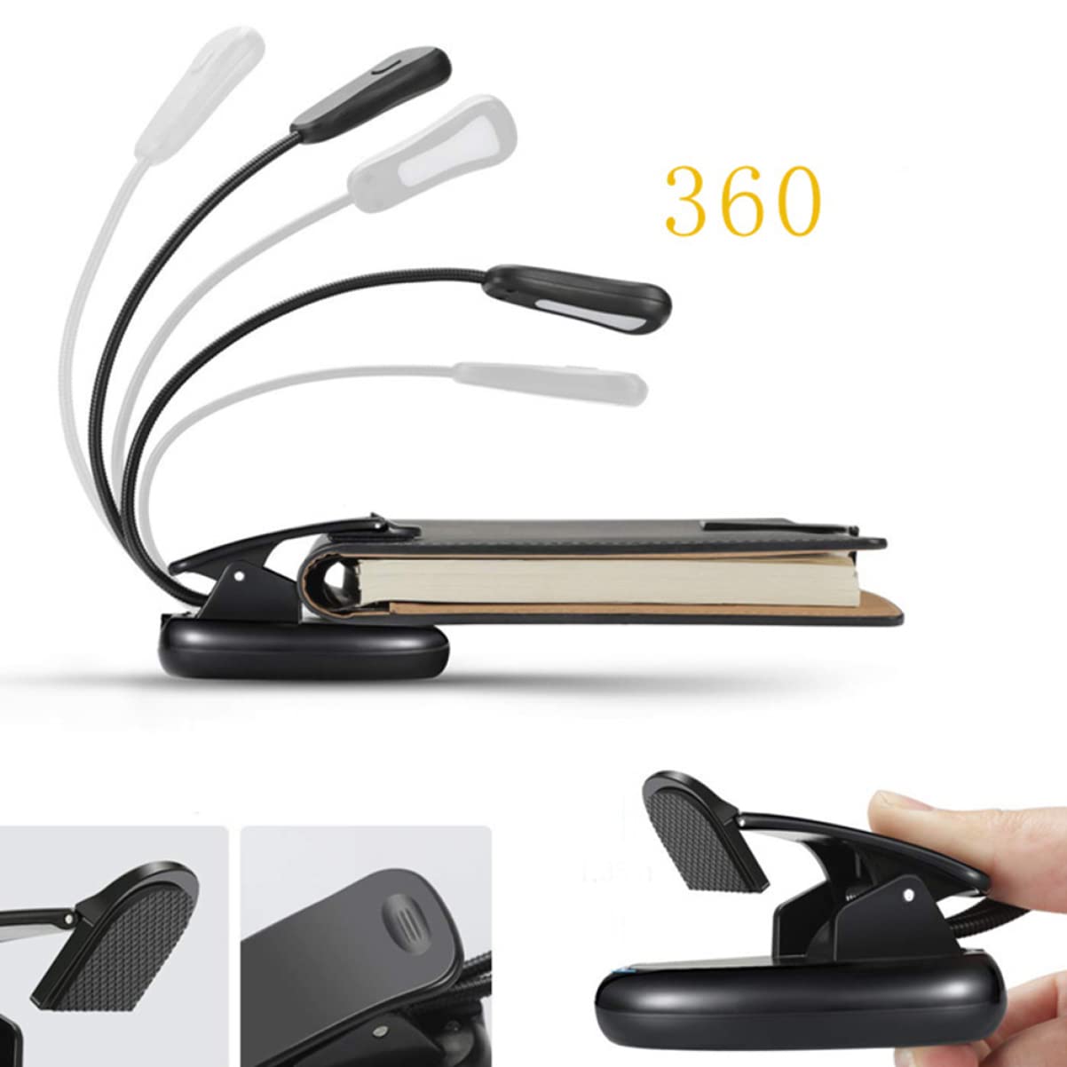 KKXXYQFC Lampada 1pc 3 9 Lampada da Tavolo da scrivania Lampada da Tavolo Ricaricabile Lampada da Tavolo Lampade da scrivania a LED Luce da Lettura con Clip Luce Notturna da Comodino Morsetto sulle