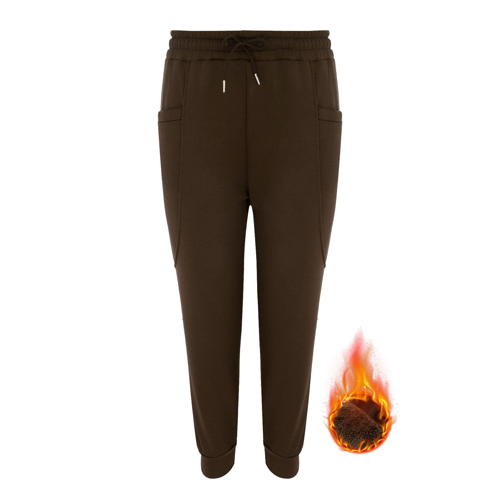 Genérico Pantalones Harem Mujer De Gran Tamaño - Pantalones Harem Mujer Invierno Pantalones con Cordón De Ajuste Pant Uni-Color Pantalones con Dos Bolsillos Pant Otoño Invierno Pantalones Espesar