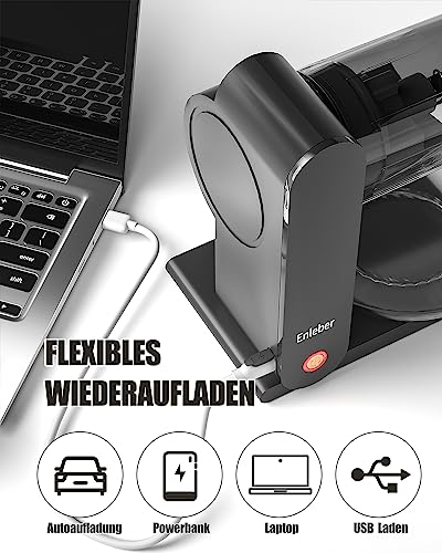 Foto von Enleber slushy Maker und Slush EIS Maschine，Crushed Ice Tragbare Prämie Slush Maschine und Elektrischer Slushie Maker blau, Slushy EIS Selber Machen schwarz