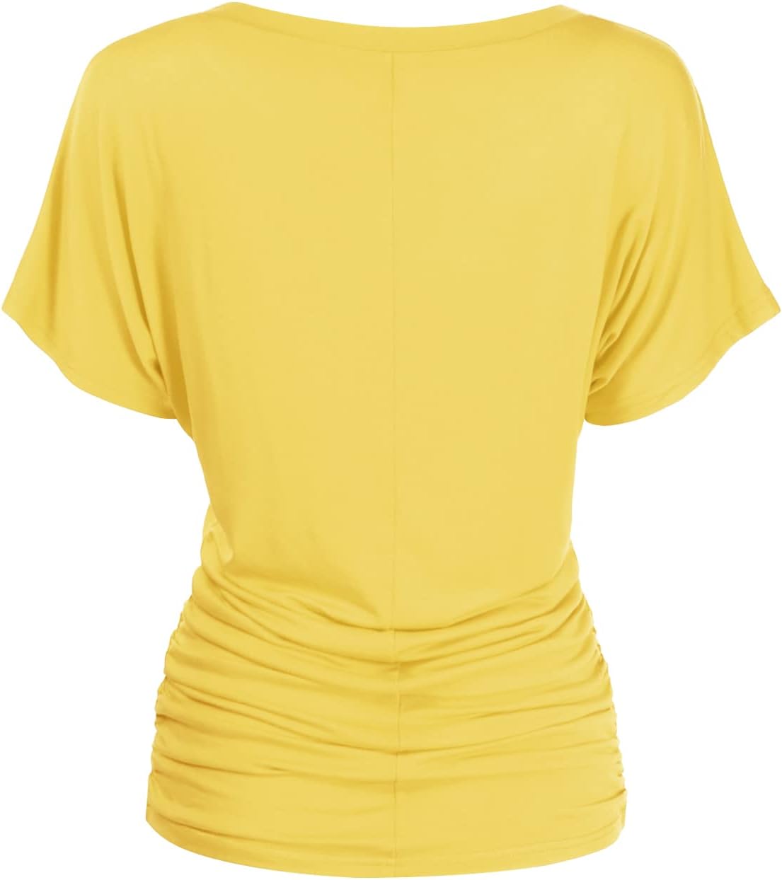 Women's Short Sleeve V-Neck Casual Dolman Top with Side Shirring (S-XXL) - Image 4