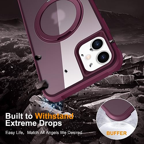 Image of Compatible with iPhone 11 Case with Stand 6.1 inch,Wine Red
