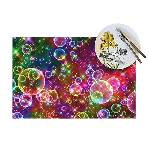 Set de table cuisine anti-chaleur et antidérapant lavable multicolore