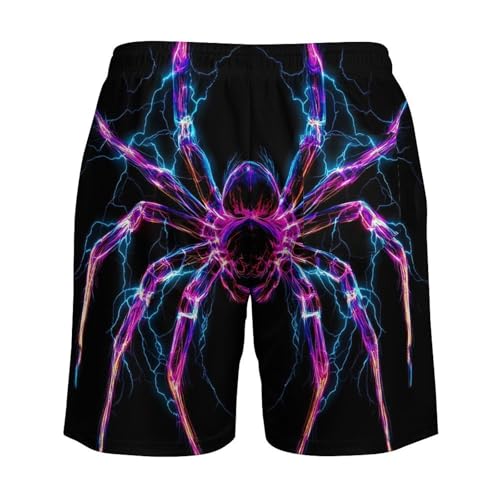 Spider Thunder Mens Swim Trunks with Quick-Drying Lining Beach Shorts for Outdoor Sports4