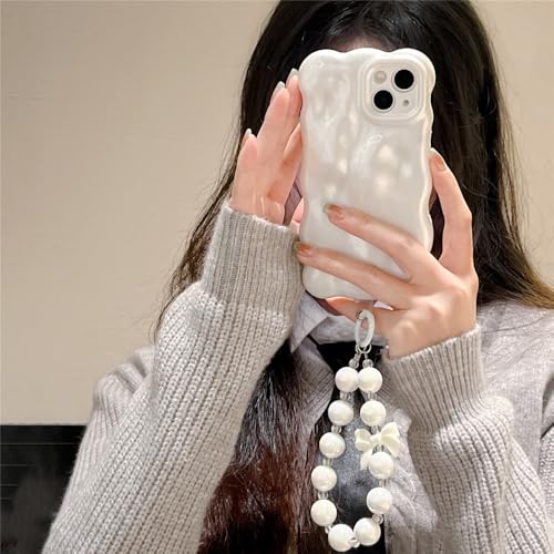Coque souple antichoc iPhone 11 perle blanche transparente et élégante pour femme