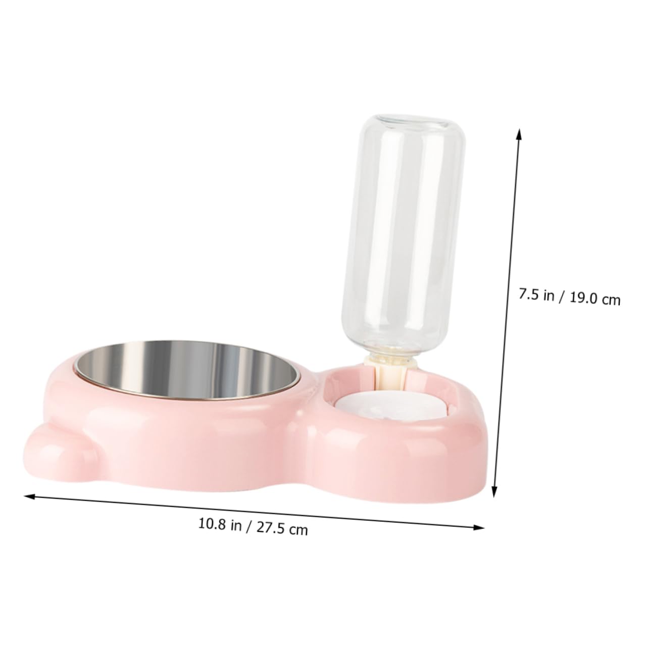 Balacoo Pet Supplies Stainless Steel Pet Bowl Large Capacity 550ml Auto Refill for Cats Dogs