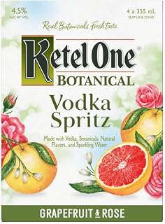 KETEL ONE Grapefruit Rose Spritz 4pk Cans, 12 FZ
