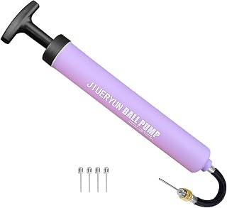 JIUERYUN Dual Action Sports Ball Pump with 5 Needles - Portable Inflator for Soccer, Basketball, Volleyball, Rugby & More